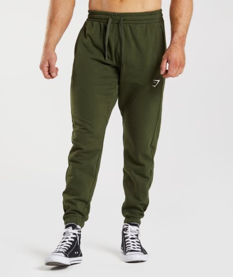 Pantalones Jogger Gymshark Essential Oversized Hombre Verde Oliva | MX 563IAE